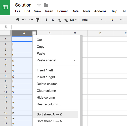 Alternate Row Color Based on Value Change in Google Sheets