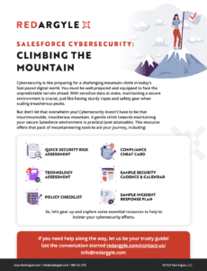 Cover of Red Argyle resource Salesforce Cybersecurity Climbing the Mountain